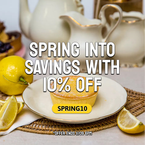 Spring Into Savings! 10% OFF Your Favourite Gourmet Treats 🍋 🍰