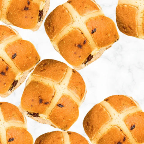 Hot Cross Buns, arriving early for your indulgence! 🐰