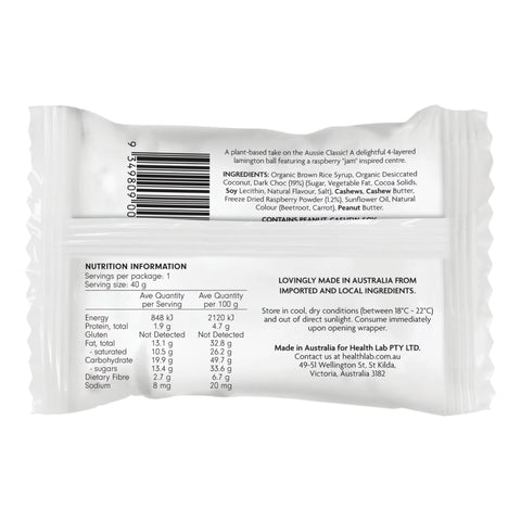 Health Lab - Gluten Free Aussie Lamington Balls 40g x 12