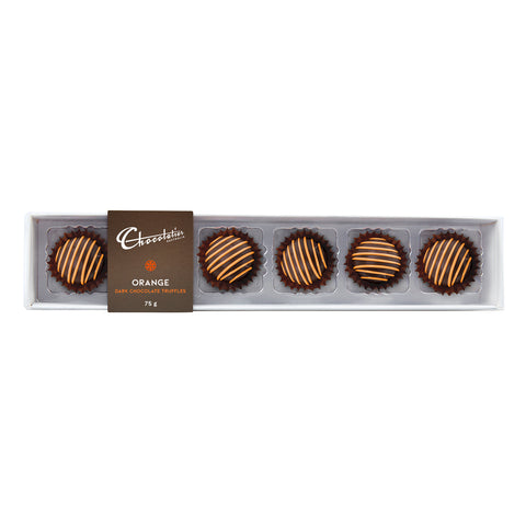 Chocolatier Australia - Dark Chocolate Orange Truffles 6 Packs 75g x 12