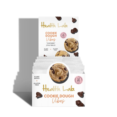 Health Lab - Gluten Free & Vegan Cookie Dough Custard Balls 40g x 12